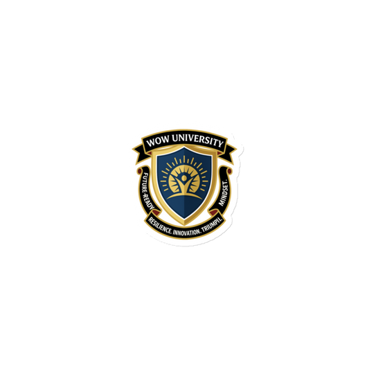 WOW University | WOWU FutureReadyMindset badge | Die-Cut Magnet