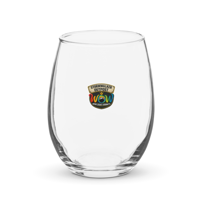 Stormwalker Outpost WOW logo Wine Glass