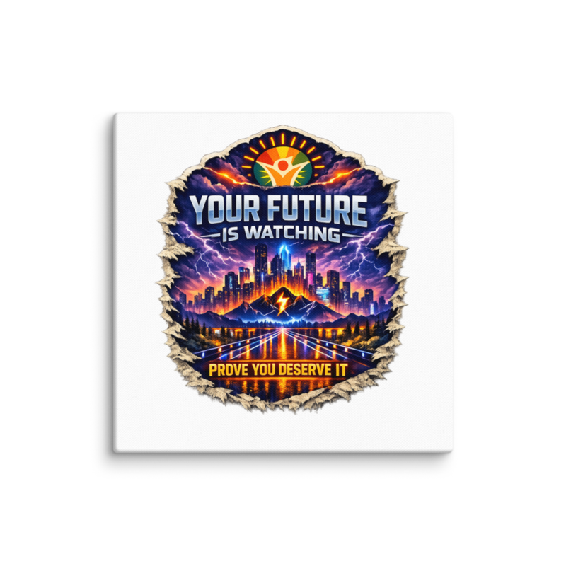 WOW YourFutureIsWatching proveYouDeserveIt Canvas Print