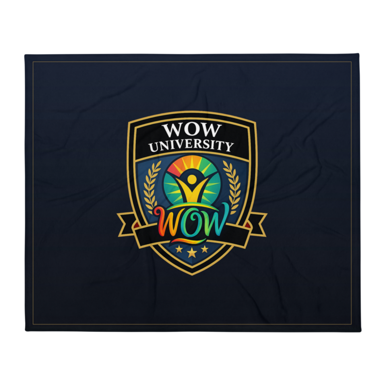 WOW University | WOWU Core badge | Throw Blanket