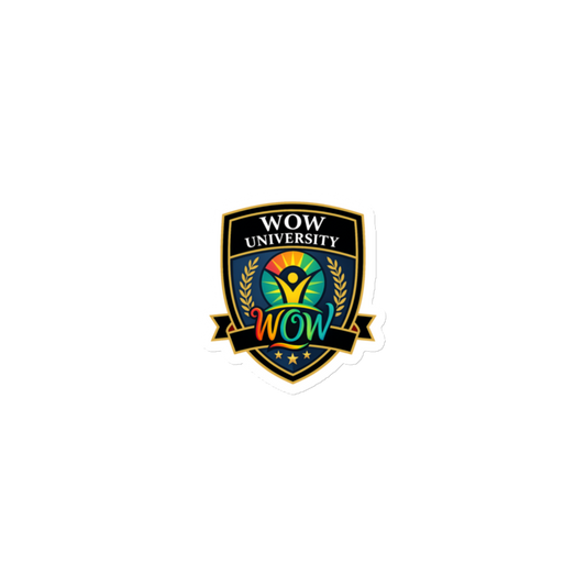 WOW University | WOWU Core badge | Die-Cut Magnet