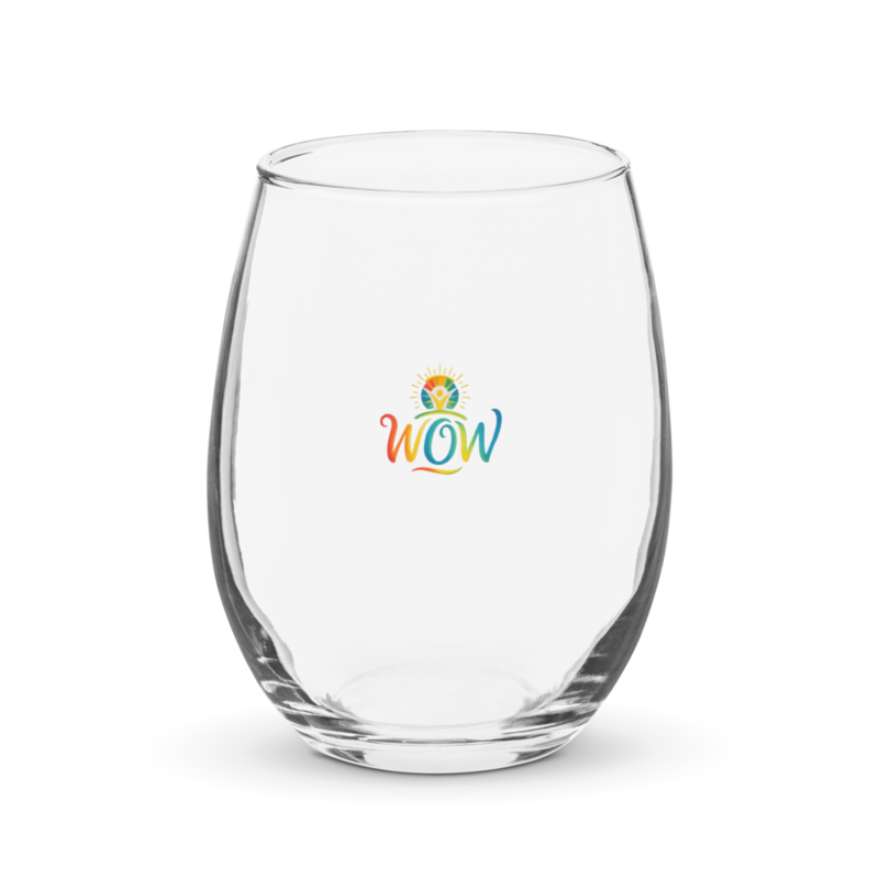 WOW Core logo Wine Glass