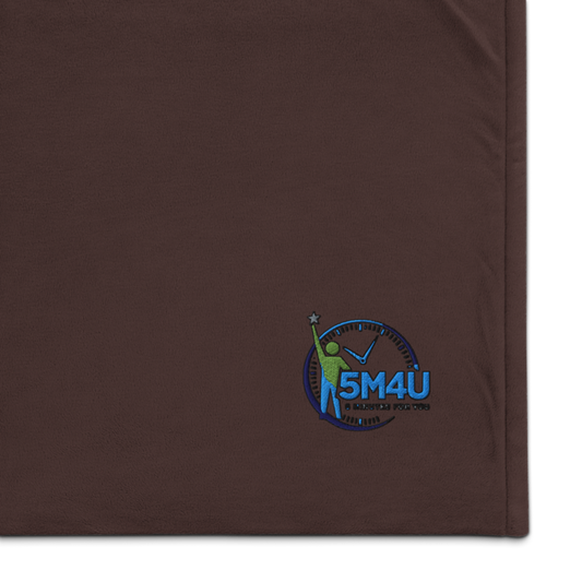 5M4U — 5 Minutes For You — Embroidered Sherpa Blanket