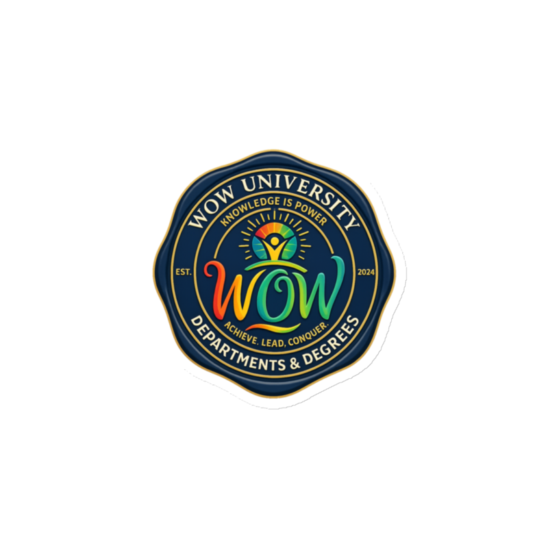 WOW University | WOWU DepartmentsDegrees medallion | Die-Cut Magnet