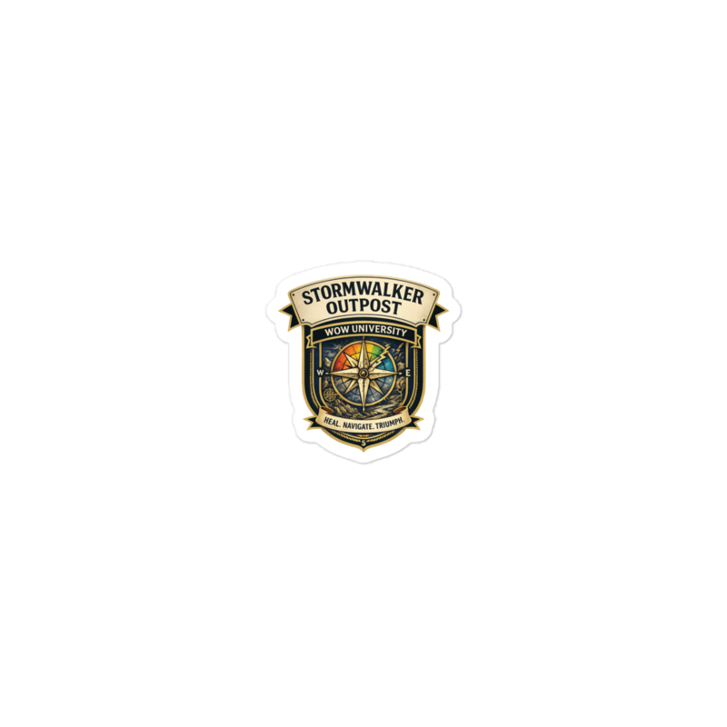 Stormwalker Outpost WOWU compass badge Kiss-Cut Stickers