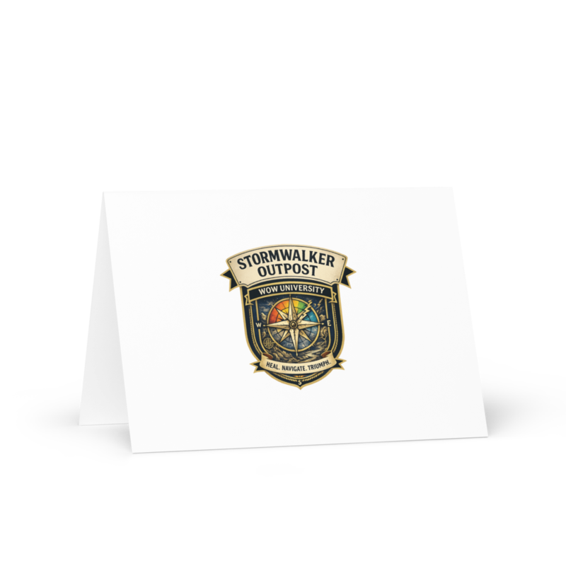WOW University | Stormwalker Outpost WOWU compass badge | Greeting Card