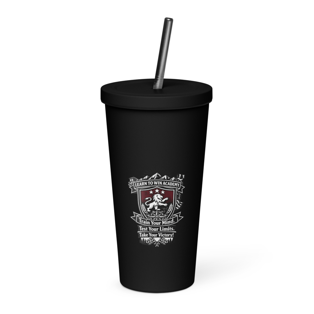 LTW TrainYourMind badge Insulated Tumbler — Front