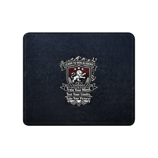 Learn To Win Academy | LTW TrainYourMind badge | Sublimated Sherpa Blanket