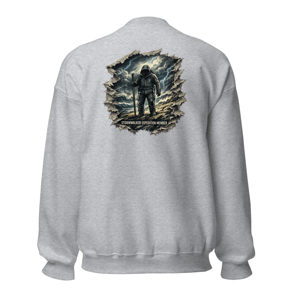 Stormwalker Outpost — Outpost Medallion Crewneck — Back (Sport Grey)