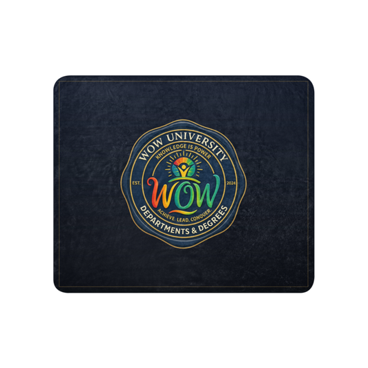 WOW University | WOWU DepartmentsDegrees medallion | Sublimated Sherpa Blanket