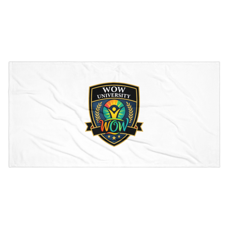 WOW University | WOWU Core badge | Beach Towel