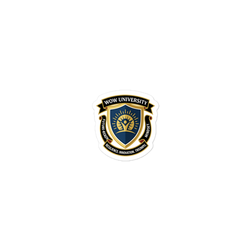WOWU FutureReadyMindset badge Kiss-Cut Stickers