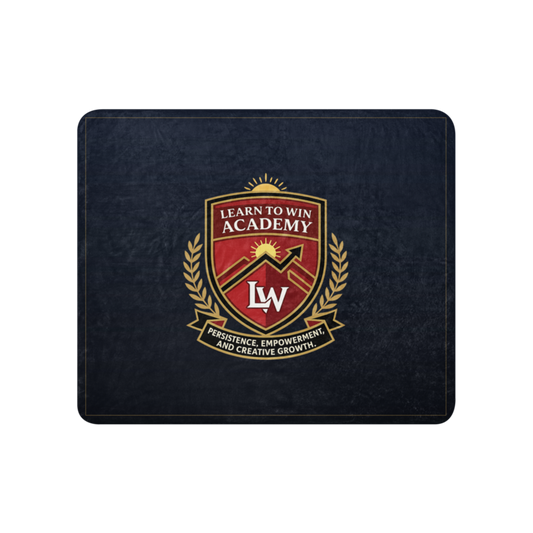 Learn To Win Academy | LTW Core logo | Sublimated Sherpa Blanket
