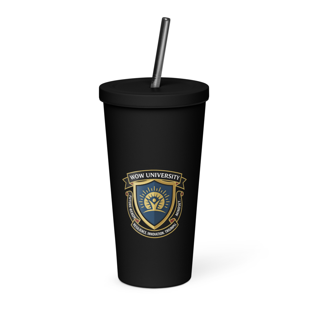 WOWU FutureReadyMindset badge Insulated Tumbler — Front