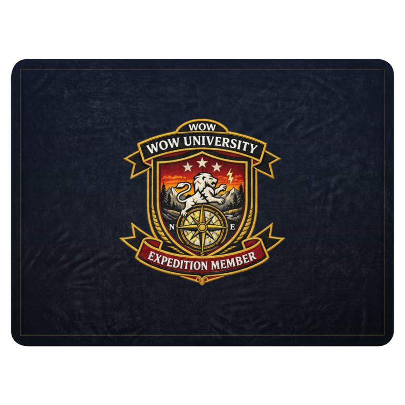 WOW University | WOWU ExpeditionMember badge | Sublimated Sherpa Blanket