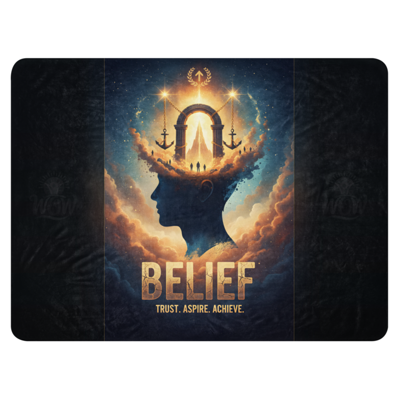 WOW | Belief | Sublimated Sherpa Blanket