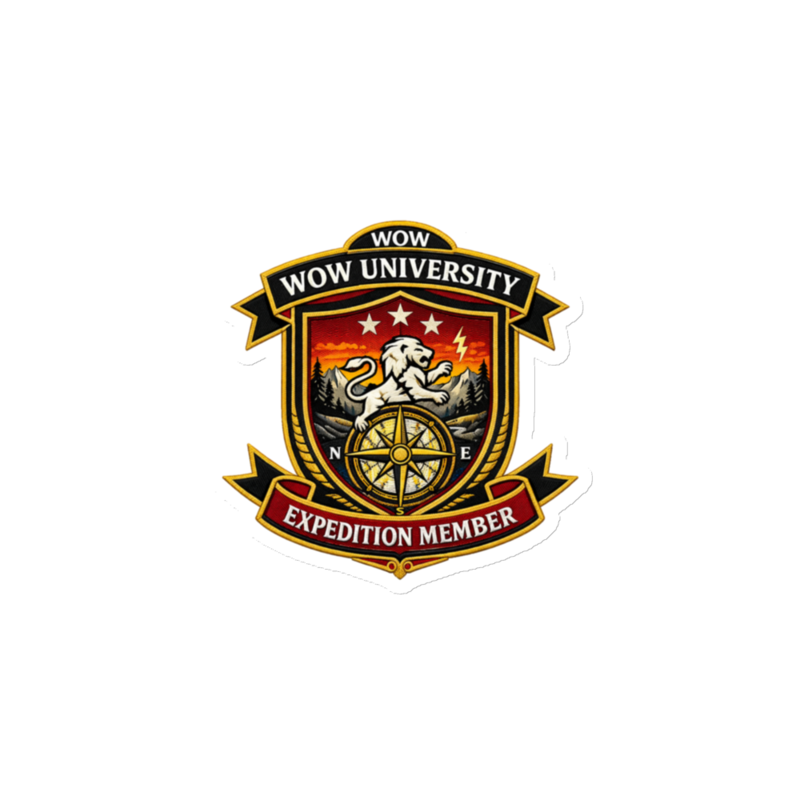 WOW University | WOWU ExpeditionMember badge | Die-Cut Magnet