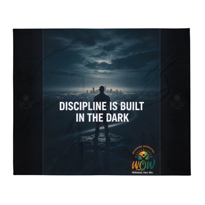 WOW | Discipline Is Built In The Dark | Throw Blanket