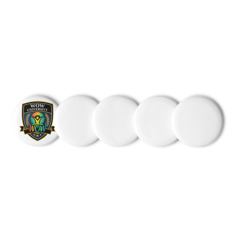 WOWU Core badge Pin Buttons