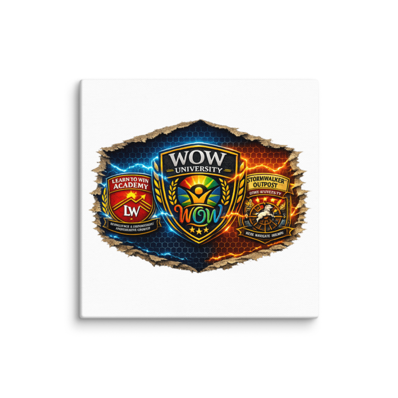 WOWU BrandTriad shield collage Canvas Print