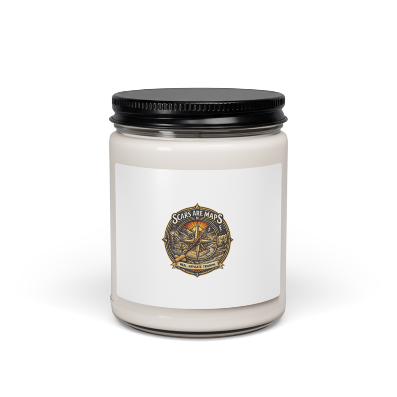 Stormwalker ScarsAreMaps medallion Soy Candle
