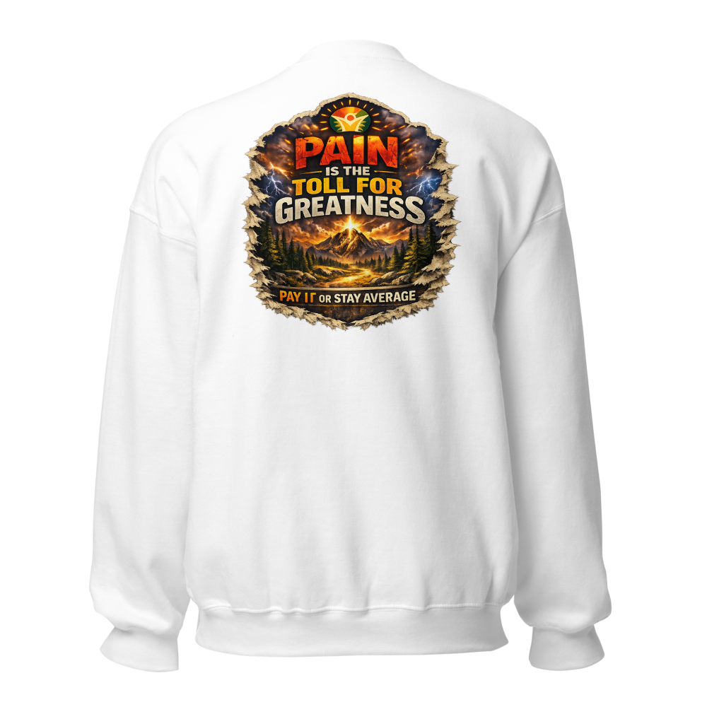 WOW University — Departments & Degrees Crewneck — Back (White)