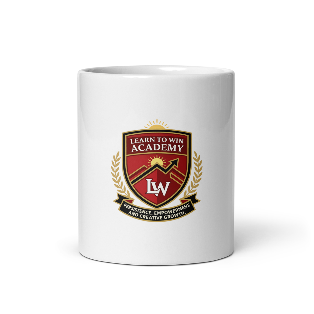 LTW Core logo White Glossy Mug — Front