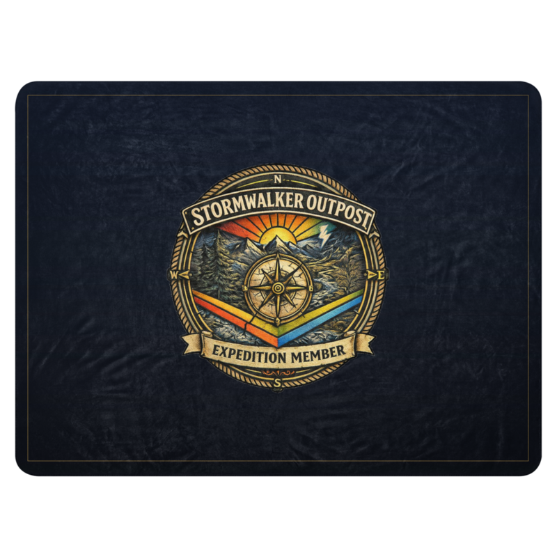Stormwalker Outpost | Stormwalker Outpost medallion | Sublimated Sherpa Blanket