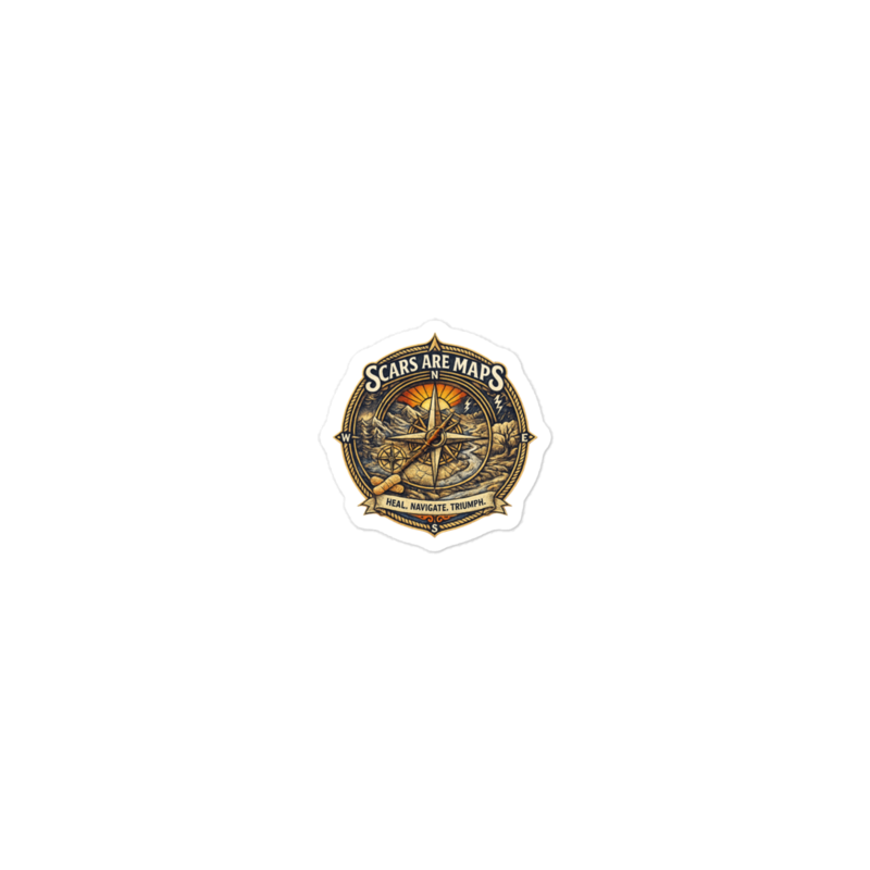 Stormwalker ScarsAreMaps medallion Kiss-Cut Stickers