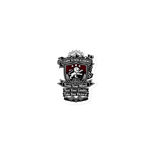 Learn To Win Academy | LTW TrainYourMind badge | Die-Cut Magnet