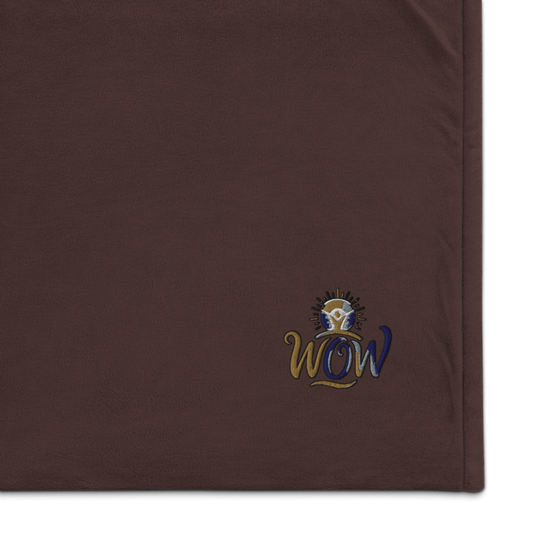 WOW — Embroidered Sherpa Blanket