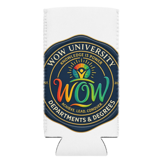 WOW University | WOWU DepartmentsDegrees medallion | Can Cooler