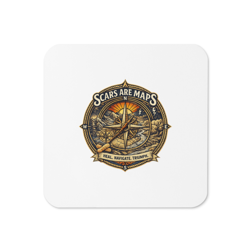 Stormwalker ScarsAreMaps medallion Cork Coaster