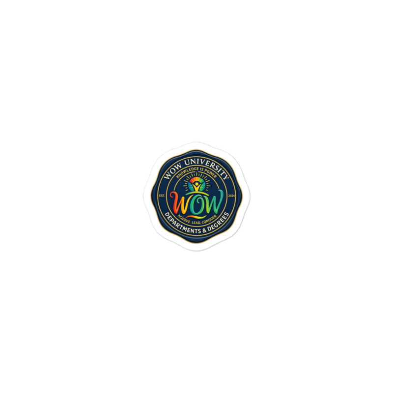 WOWU DepartmentsDegrees medallion Kiss-Cut Stickers