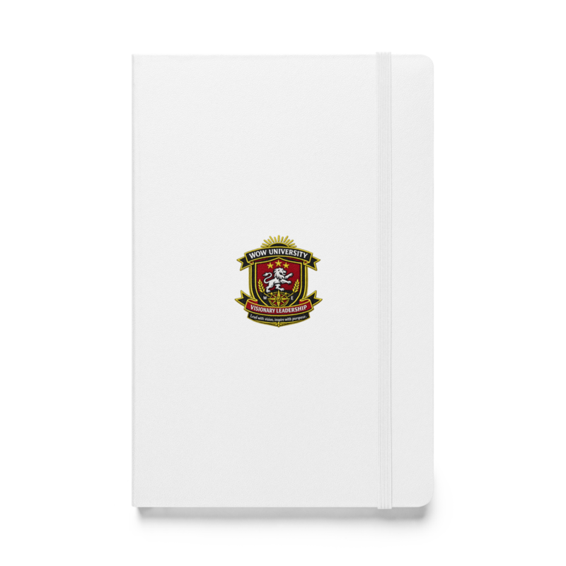 WOWU VisionaryLeadership badge Hardcover Notebook