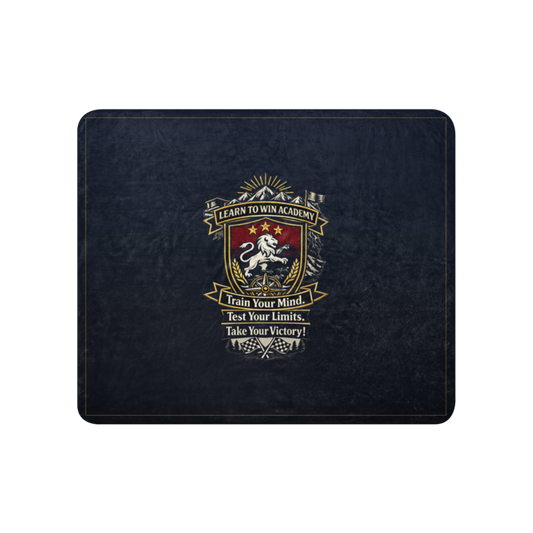 Learn To Win Academy | LTW Shield logo | Sublimated Sherpa Blanket