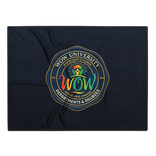 WOW University | WOWU DepartmentsDegrees medallion | Throw Blanket