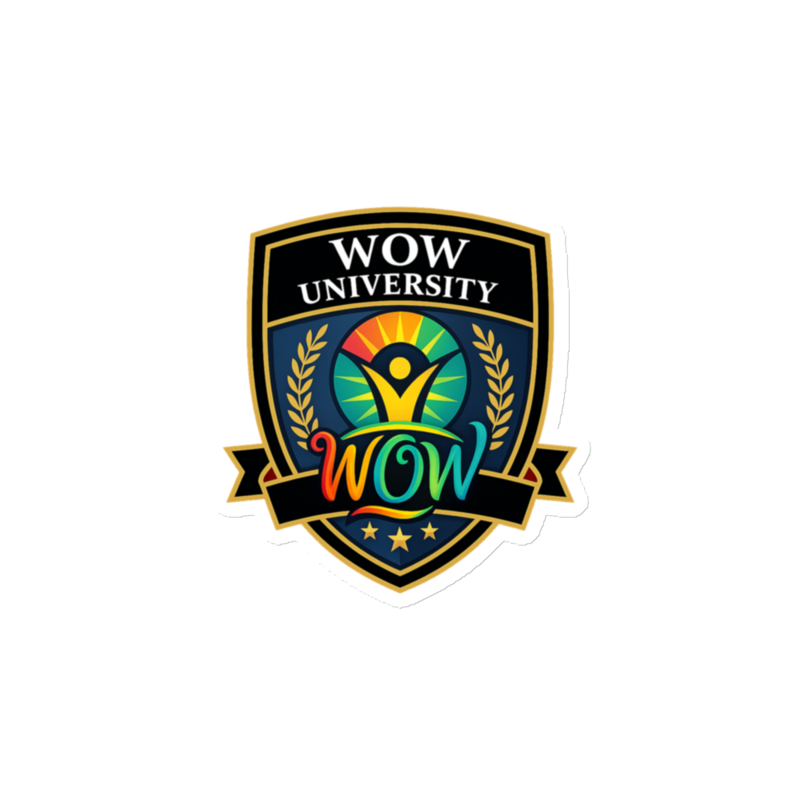 WOW University | WOWU Core badge | Die-Cut Magnet