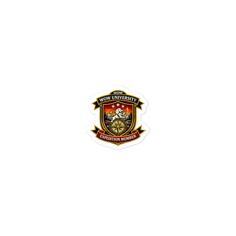 WOWU ExpeditionMember badge Kiss-Cut Stickers