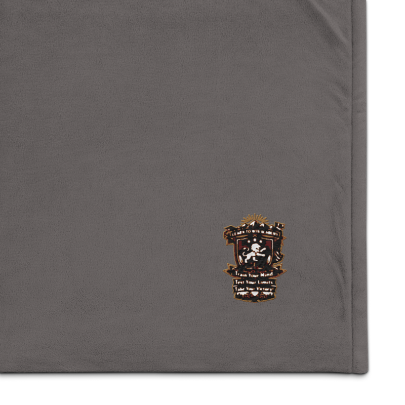 Positive Productive Purposeful — Embroidered Sherpa Blanket