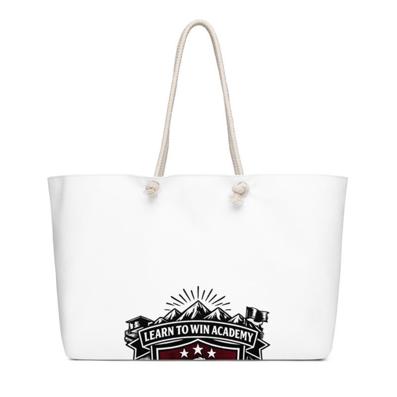 LTW TrainYourMind badge Weekender Bag