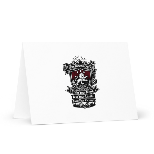 Learn To Win Academy | LTW TrainYourMind badge | Greeting Card