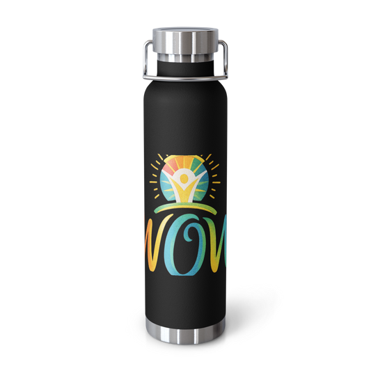 WOW Core logo Copper Water Bottle — Front
