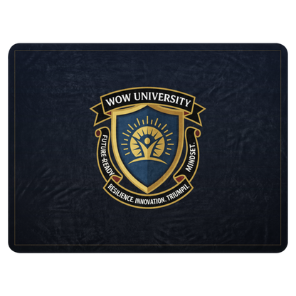 WOW University | WOWU FutureReadyMindset badge | Sublimated Sherpa Blanket