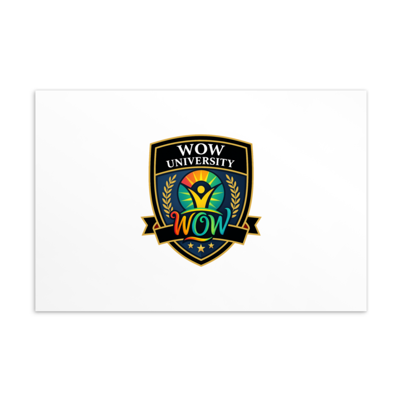 WOWU Core badge Postcard