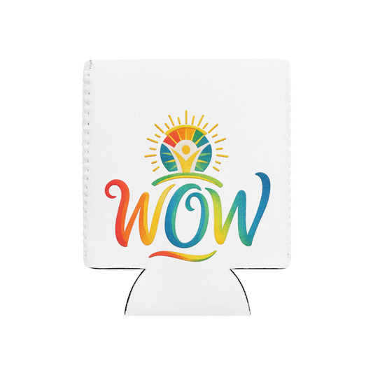 WOW Core logo Can Cooler — Front