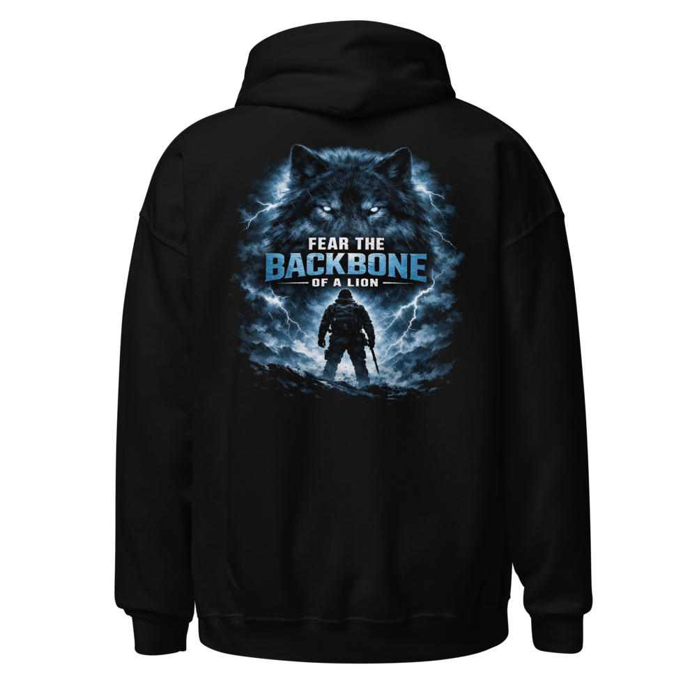 Stormwalker Outpost — Compass Badge Hoodie — Back (Black)
