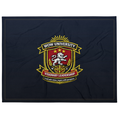 WOW University | WOWU VisionaryLeadership badge | Throw Blanket