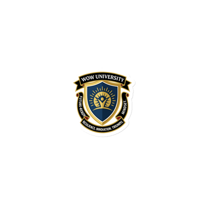 WOW University | WOWU FutureReadyMindset badge | Die-Cut Magnet
