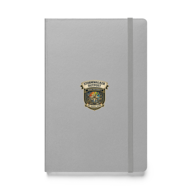 Stormwalker Outpost WOWU compass badge Hardcover Notebook